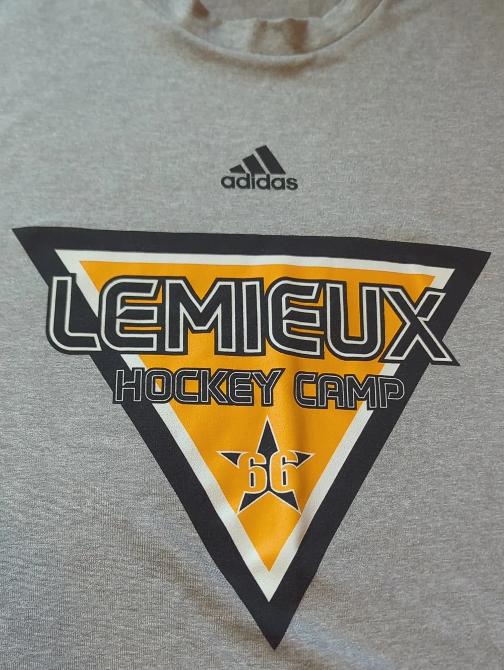 Mens Adidas Mario Lemieux Hockey Camp T Shirt Size XXL Grey